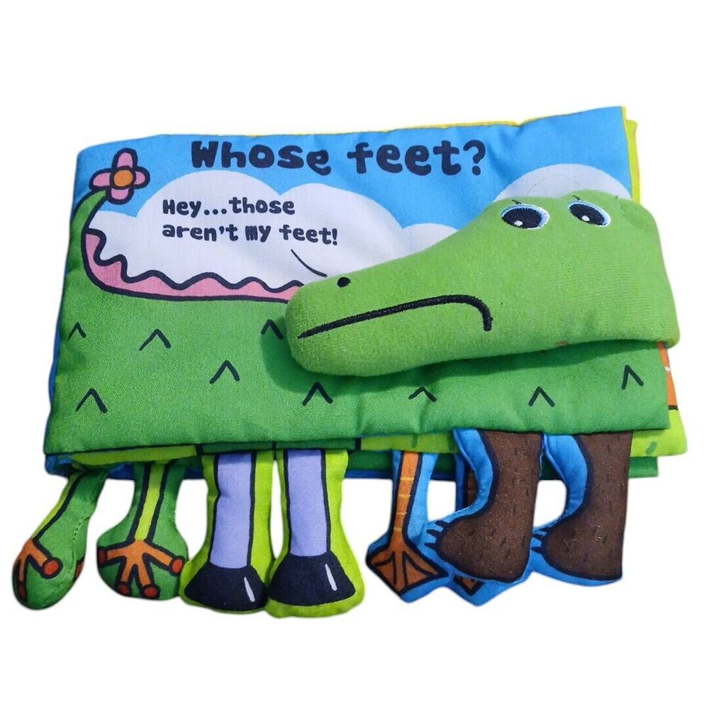 Melissa & Doug K'S‎ Kids Whose Feet? Alligator Soft Cloth Baby Toddler Book 9x7"